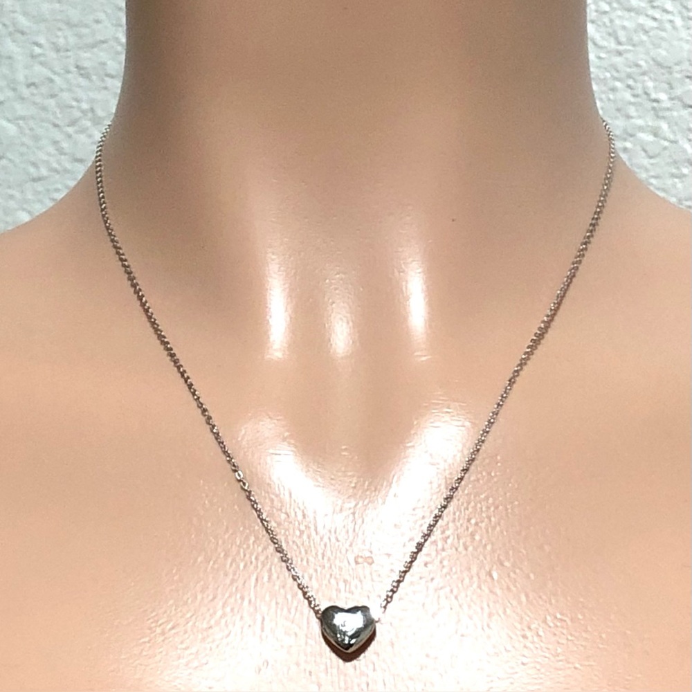 Elegant Silver Heart Necklace